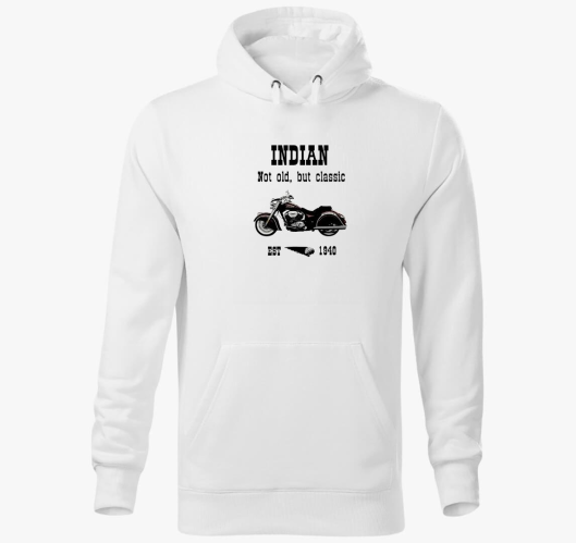 Klasično Motor pulover s kapuc...