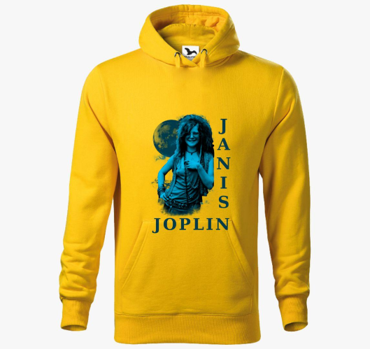 Janis Joplin modra pulover s k...