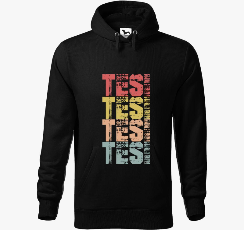 Tesi feliratos pulover s kapuco