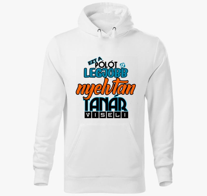 Nyelvtan učitelj pulover s kapuco