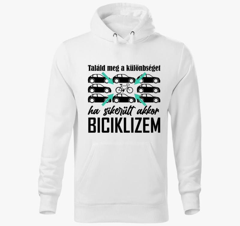 Biciklis pulover s kapuco