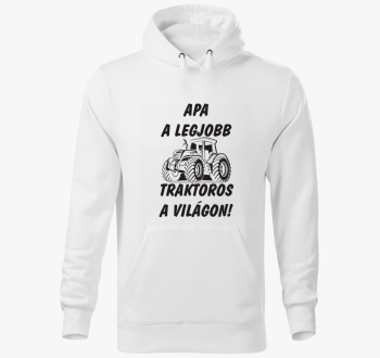 Oče legjobb traktoros pulover s kapuco