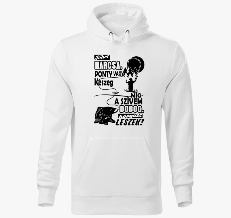 harcsa ribič pulover s kapuco