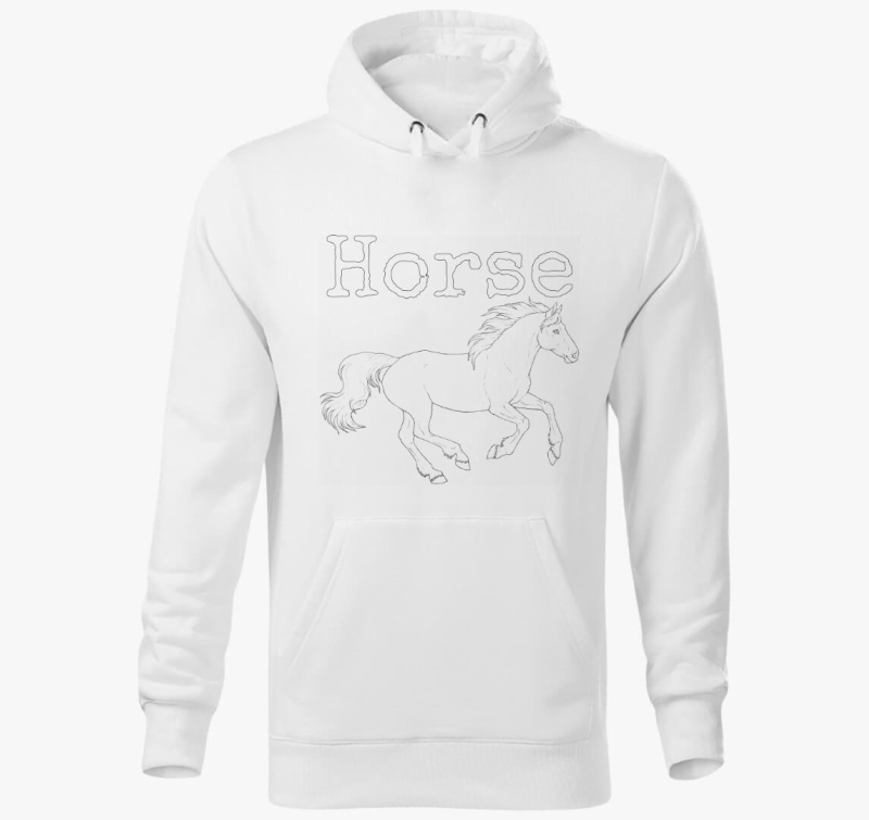 Horse feliratos pulover s kapuco