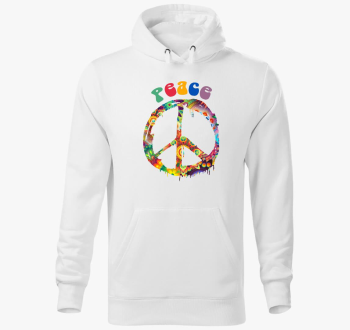 Peace jeles pulover s kapuco
