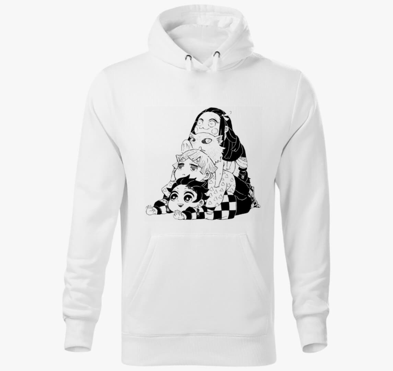 Demon Slayer Chibi pulover s kapuco