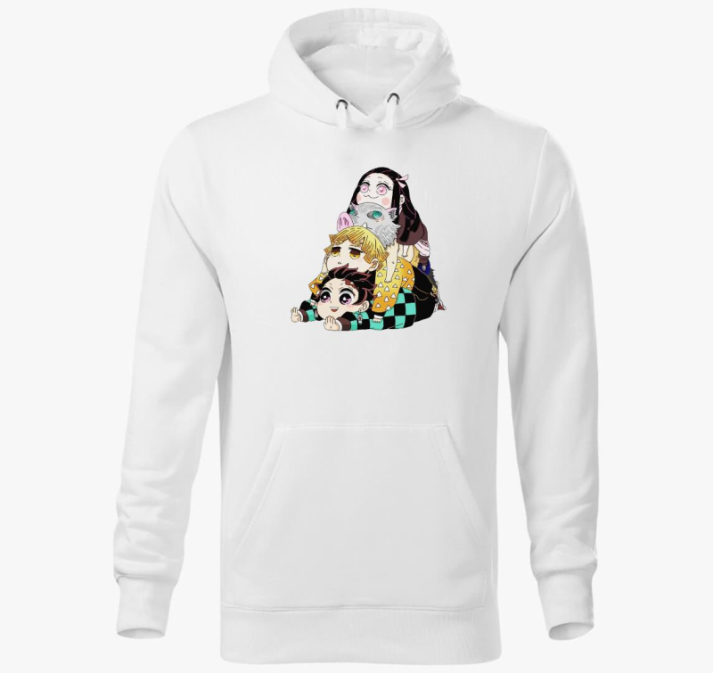 Demon Slayer Chibi pulover s kapuco