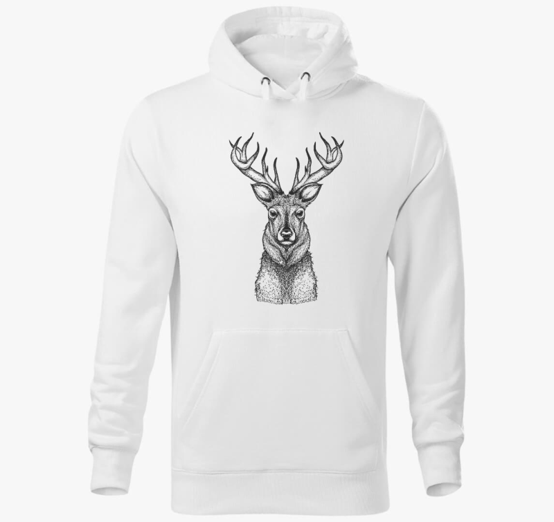 Szarvas pulover s kapuco