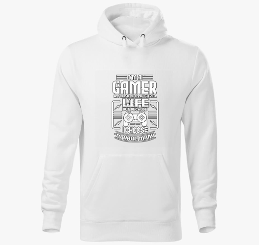Gamer pulover s kapuco