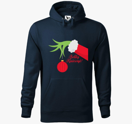 Boldog Grinch pulover s kapuco