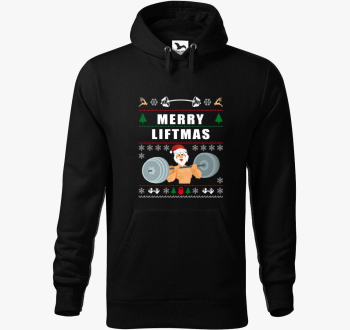 Merry liftmas pulover s kapuco