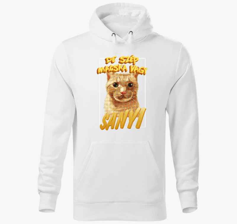 De macska ali Sanyi pulover s kapuco