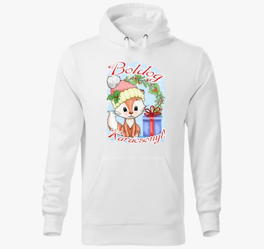 Boldog pulover s kapuco