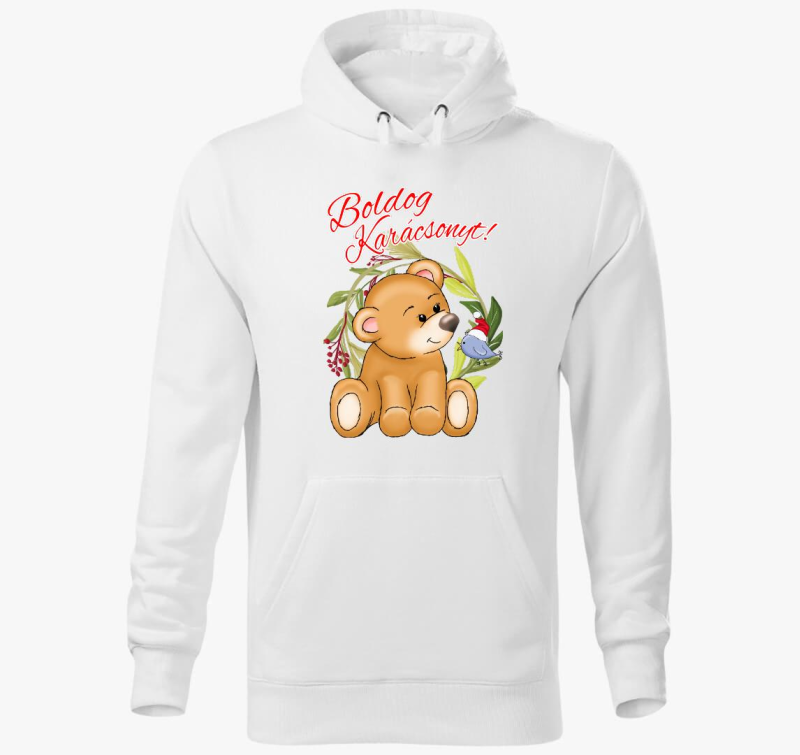 Boldog Maci pulover s kapuco