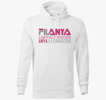 Mama fila feliratos pulover s kapuco