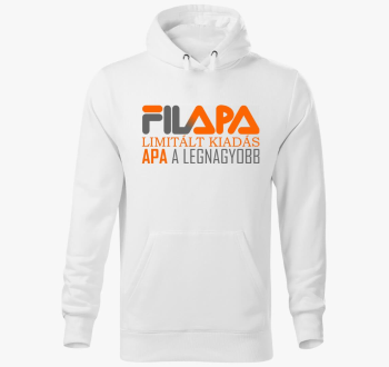 Oče fila feliratos pulover s kapuco