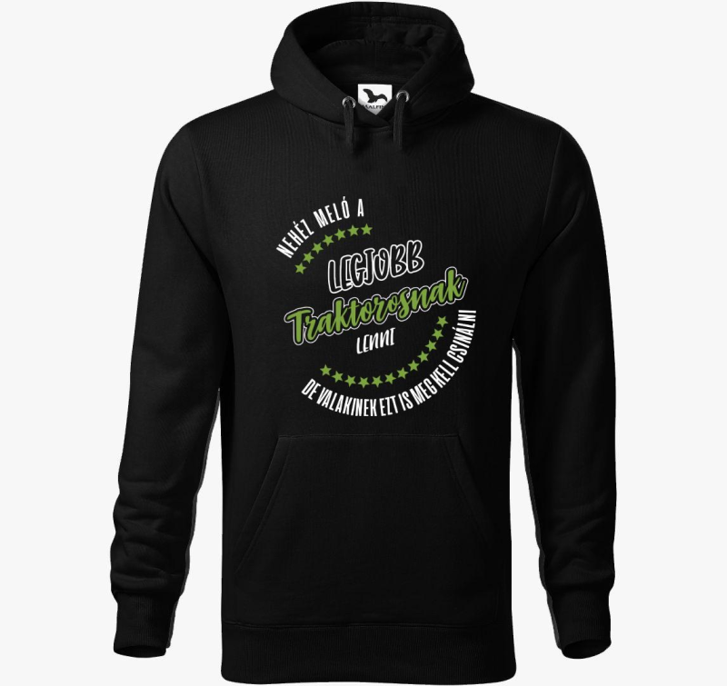 legjobb traktorosnak lenni pulover s kapuco