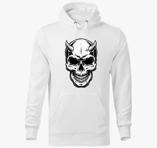 Skull koponya pulover s kapuco