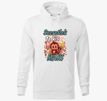 Ljubim te te kis Maki fant pulover s kapuco