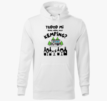 Smešno kemping pulover s kapuco, alkohol,