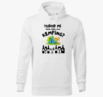 Smešno kemping pulover s kapuco, alkohol,