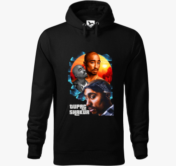 Tupac naplemente pulover s kapuco