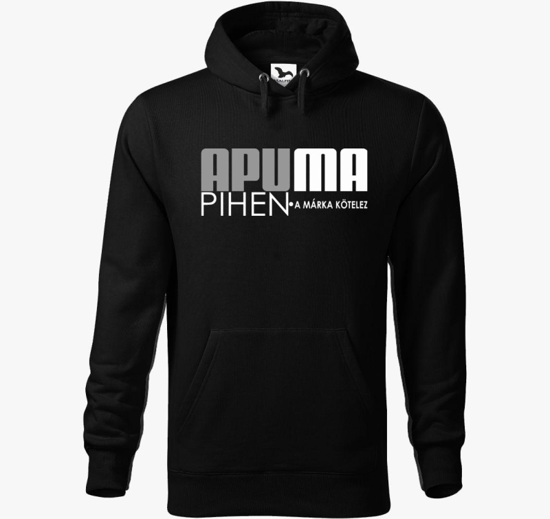 Apuma pihen pulover s kapuco