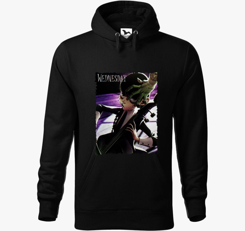 Wednesday in hangversenye pulover s kapuco