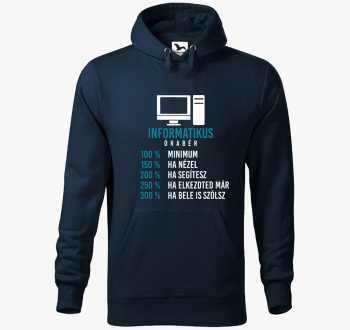 Informatikus pulover s kapuco