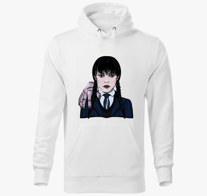 Wednesday in karakter pulover s kapuco