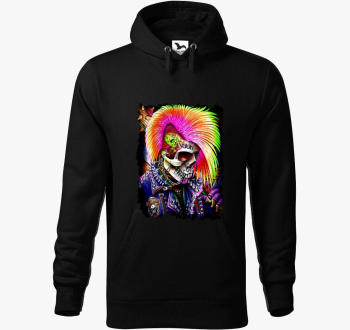 punk koponya pulover s kapuco