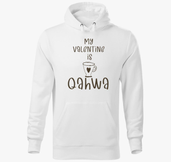 My Valentine is Qahwa - pulover s kapuco