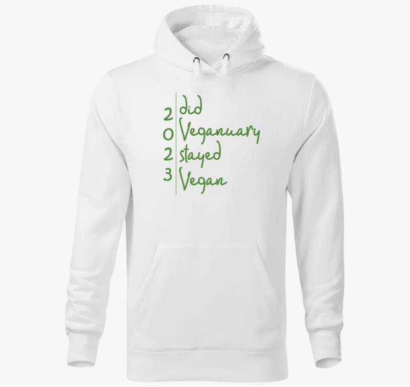 Did Veganuary 2023 zelena pulover s kapuco