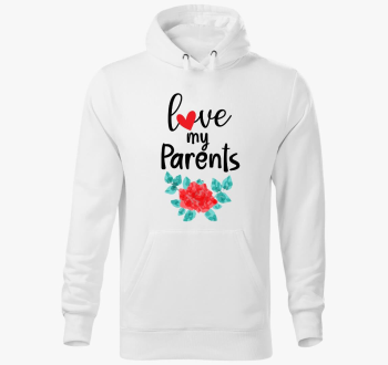 Love my Parents pulover s kapuco