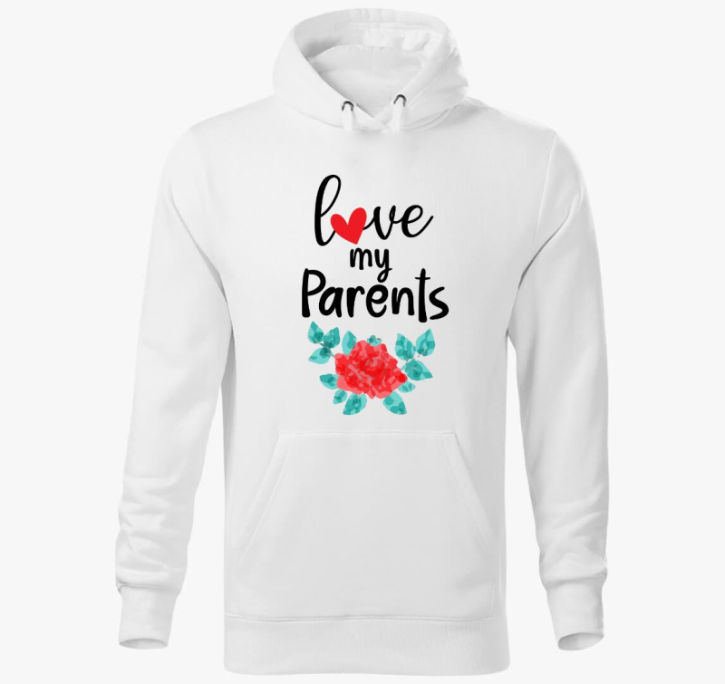 Love my Parents pulover s kapuco