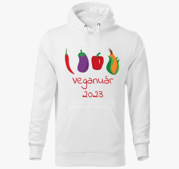 2023 rdeča feliratos pulover s kapuco