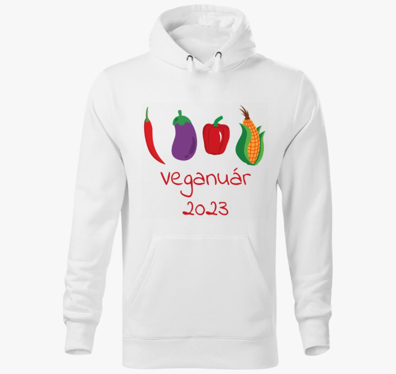 2023 rdeča feliratos pulover s kapuco