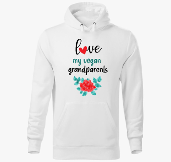 Love my Vegan Grandparents pulover s kapuco