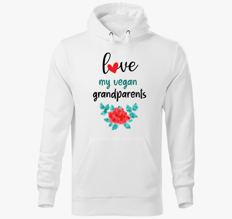 Love my Vegan Grandparents pulover s kapuco