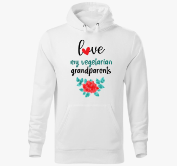 Love my Vegetarian Grandparents pulover s kapuco