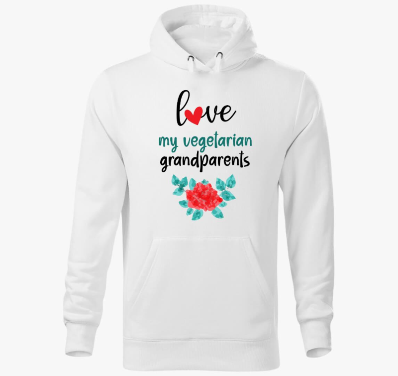 Love my Vegetarian Grandparents pulover s kapuco