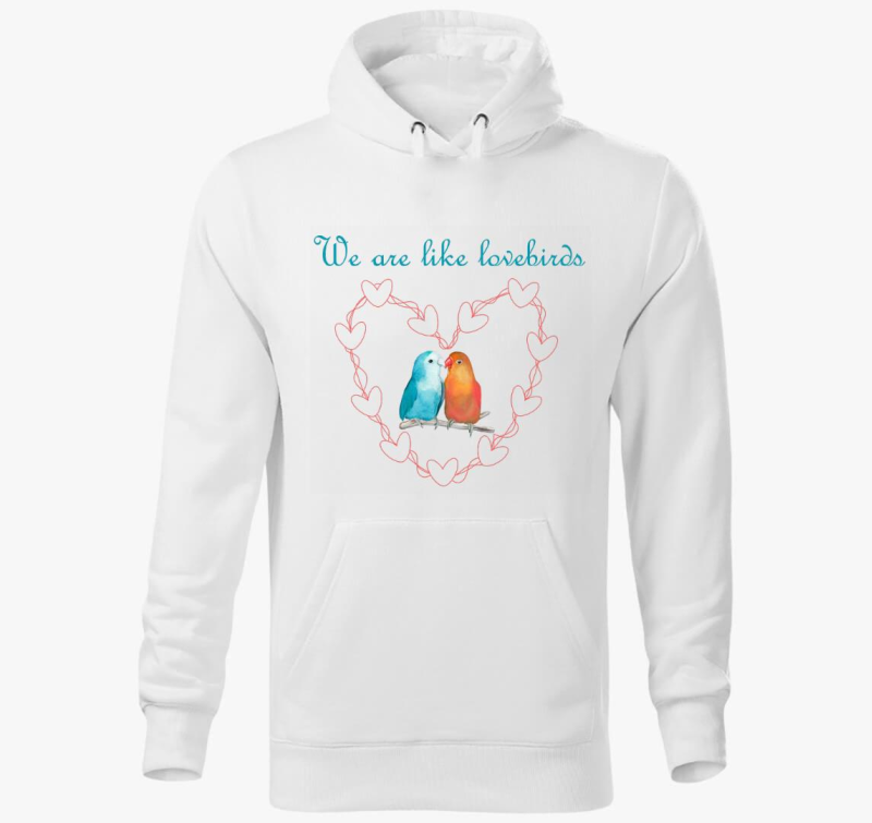 We are like lovebirds pulover s kapuco