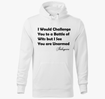 Shakespeare Funny Battle of Wits pulover s kapuco