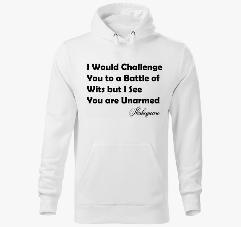 Shakespeare Funny Battle of Wits pulover s kapuco