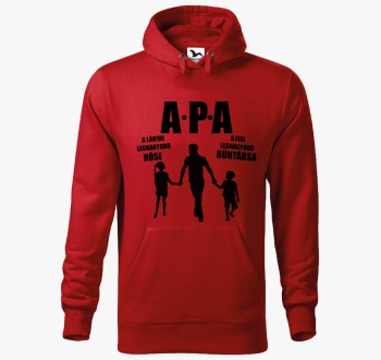 Oče in fia gyerekekkel pulover s kapuco