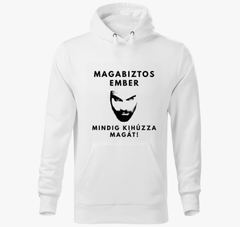 Magabiztos pulover s kapuco