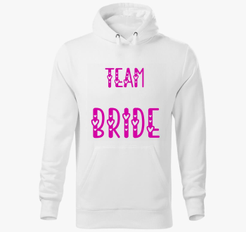 Team Bride pink pulover s kapuco