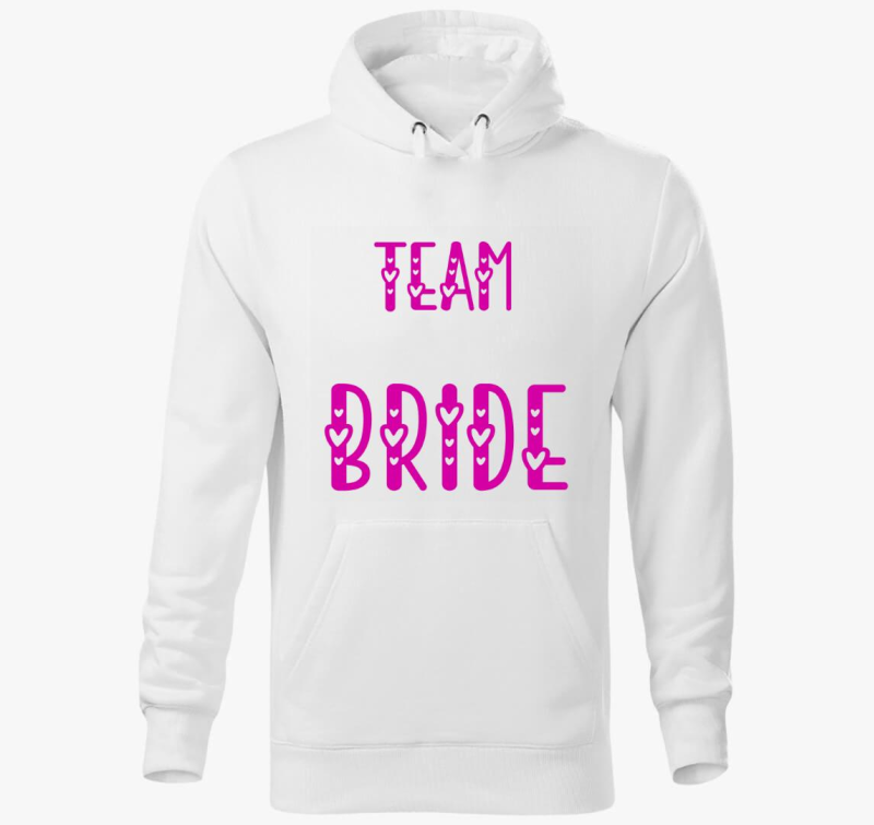 Team Bride pink pulover s kapuco