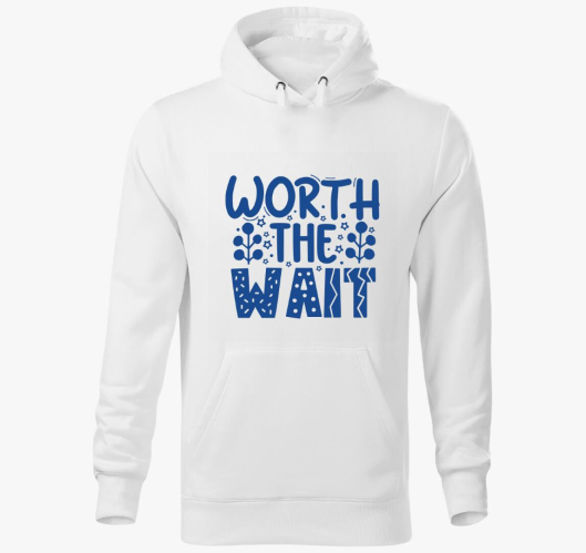 modra pulover s kapuco