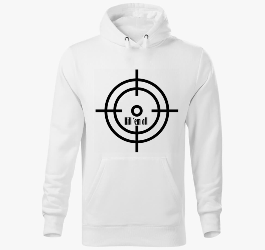Kill em all pulover s kapuco